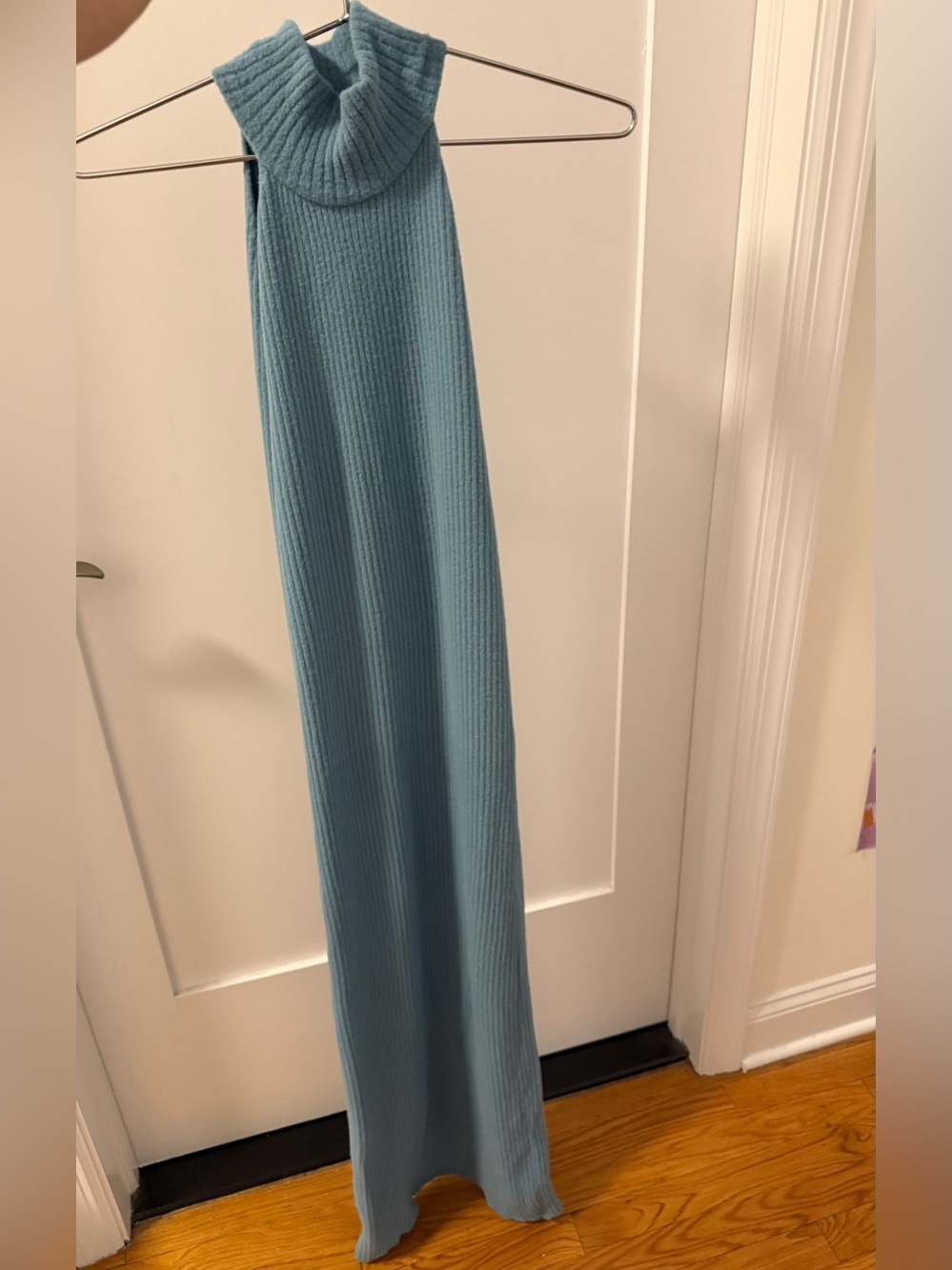 Ribbed Turtleneck Sleeveless Sweater Dress - Picture 2 of 3